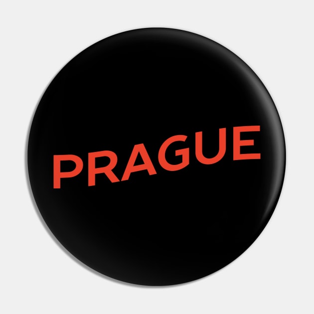 Prague City Typography Pin by calebfaires