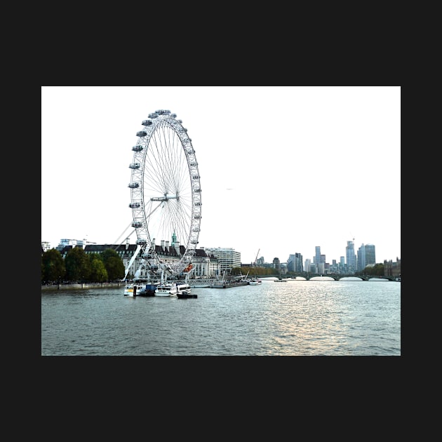 Sunset on river Thames with London Eye by fantastic-designs