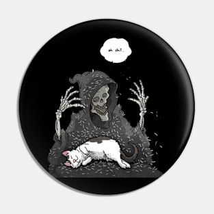 Death's cat Pin