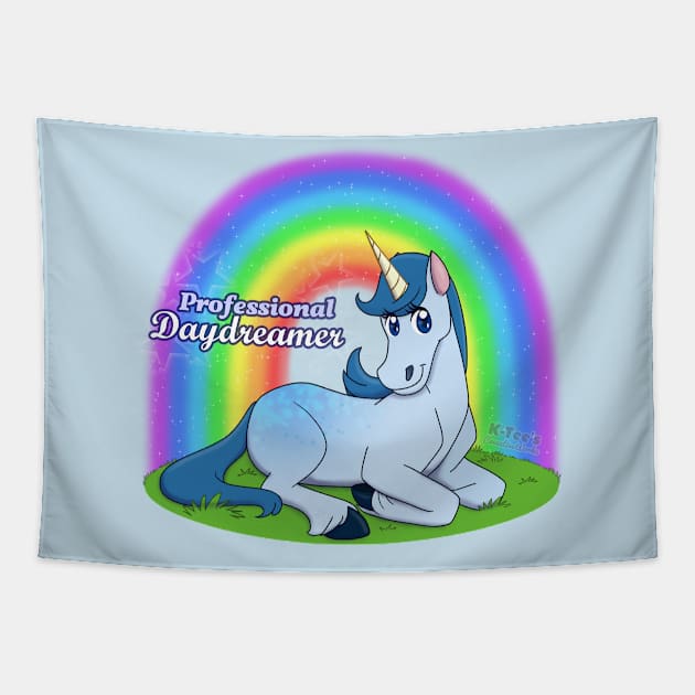 Uni Unicorn - Professional Daydreamer Tapestry by K-Tee's CreeativeWorks