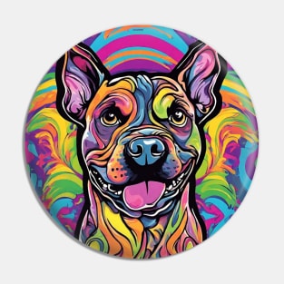 Psychedelic Pitbull Pin