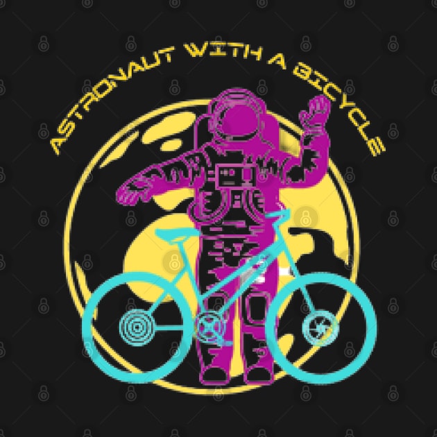 Astronaut With Bicycle, Earth by KoumlisArt