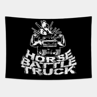 HORSE BATTLE TRUCK Tapestry