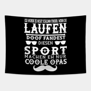 Marathon Laufen Geschenk Opa Fit Spruch Tapestry