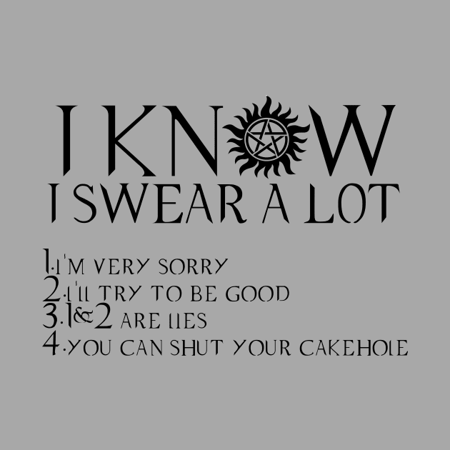 I KNOW I SWEAR A LOT (black ver) by NeonTrickster