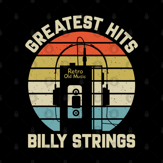 Greatest Hits Billy Retro Walkman Strings Vintage Art by Dinosaur Mask Store