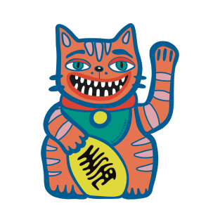 Maneki Neko Crazy Funny Cat T-Shirt