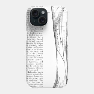 Antique Anatomy Papers Neck Gator Tibia Anatomy Phone Case