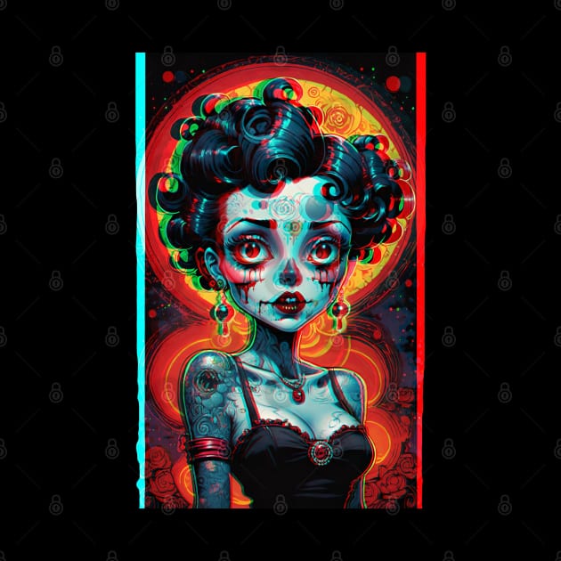 3D Zombie Betty Boop by Grave Digs