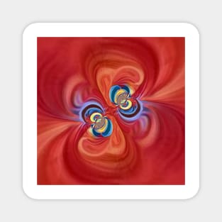 shades of scarlet yellow and red twisting cyclone style design Magnet