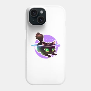 Cat swimming Underwater Phone Case