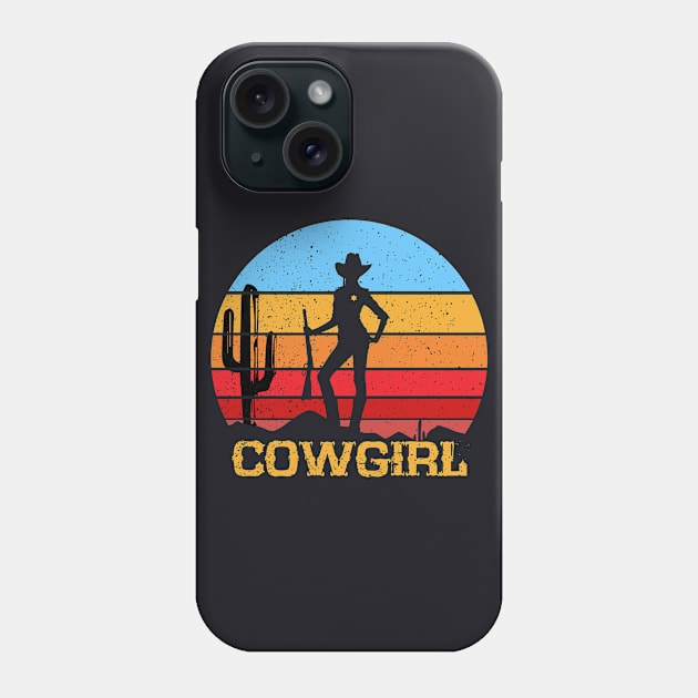 Cowgirl Retro Vintage Phone Case by DARSHIRTS