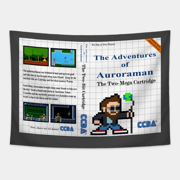 The Adventures of Auroraman Master System game box Tapestry by Auroraman