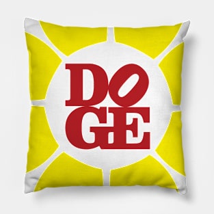 DOGE LOVE FLOWER YELLOW Pillow