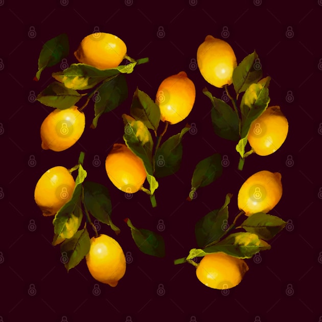 Seamless lemon pattern by shikita_a
