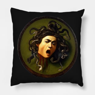 Medusa Head by Caravaggio Painting Carvaggio, museum, Meduza, Carvagio Pillow