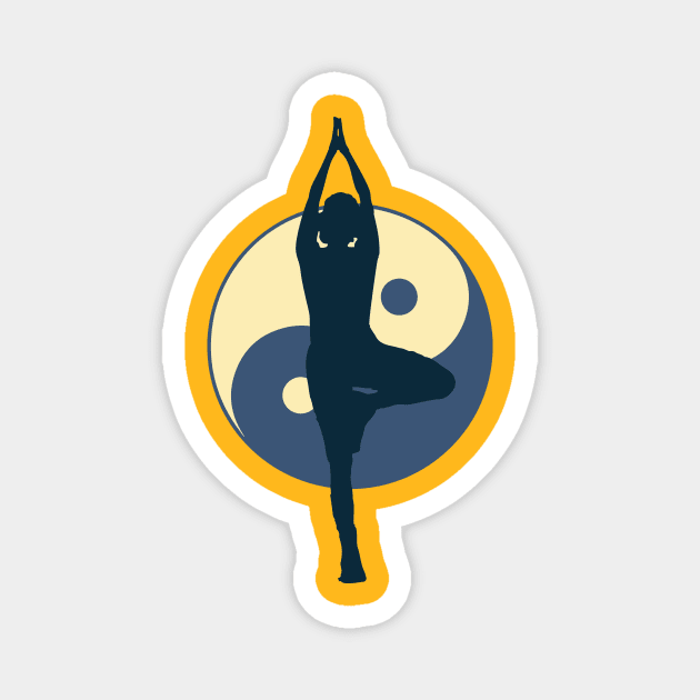 Yoga at Night Yin Yang Moon Magnet by Food in a Can