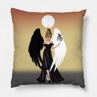 half angle half demon queen of realms Pillow