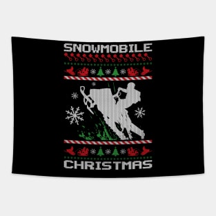 Snowmobile Christmas Sweater Tapestry