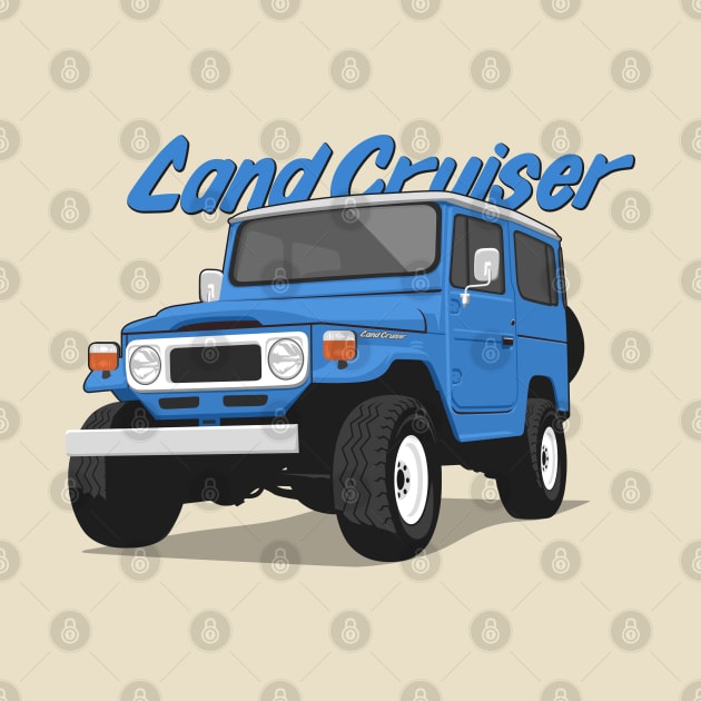 Land cruiser fj40 hardtop off road blue ocean by creative.z