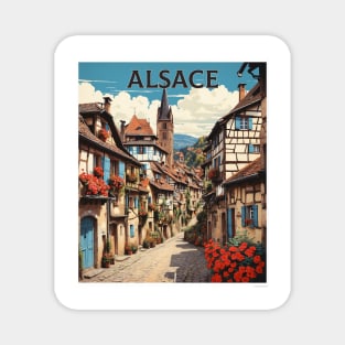 Alsace France Vintage Poster Tourism 3 Magnet