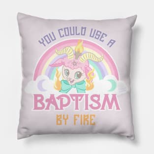 Baphomet Baptism by Fire Pillow