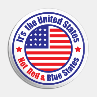 its the united states not red and blue Pin