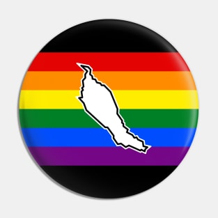 Denman Island BC - Rainbow Pride Flag - LGBTQ+ Love - Denman Island Pin