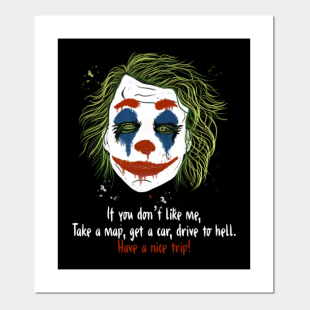 Joker Quote The Joker Affiche Et Impression D Art Teepublic Fr