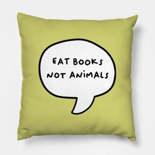 eat books, not animals Pillow