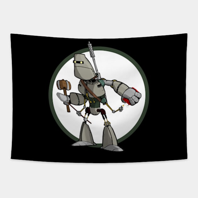 Combat Engineer Robot Tapestry by Lefthandninja