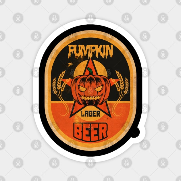 Pumpkin Lager Spooky Beer Magnet by CTShirts