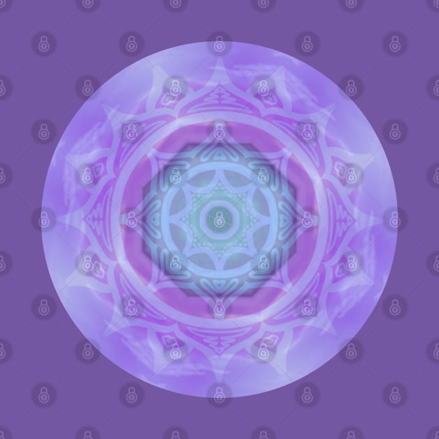 PURPLE LOTUS MANDALA,  LILAC MANDALA PATTERN, PINK AND LAVENDER LOTUS DESIGN by danitacreate