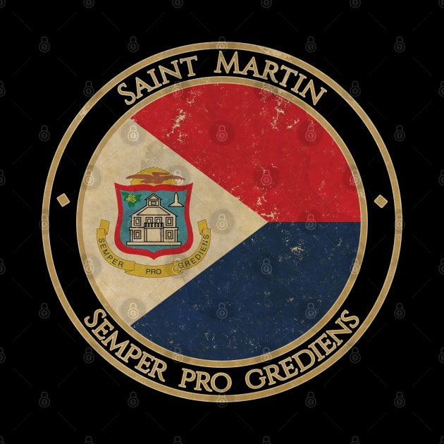 Vintage Sint Maarten USA North America United States Flag by DragonXX