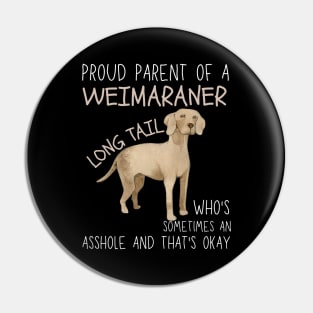 Weimaraner Long Tail Dog Pet Lover Pin