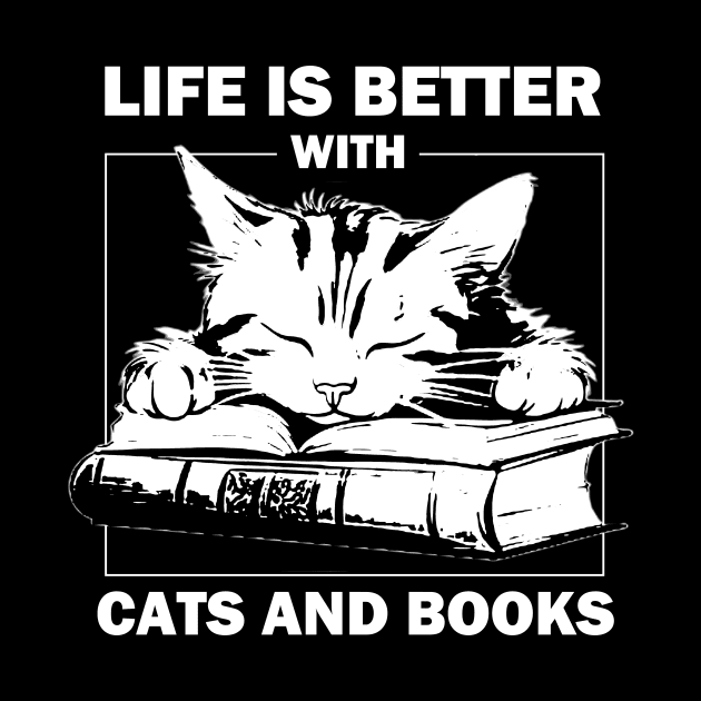 Life Is Better With Cats And Books by AbundanceSeed