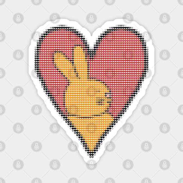 My Bunny Valentines Day Heart Filled with Hearts Magnet by ellenhenryart