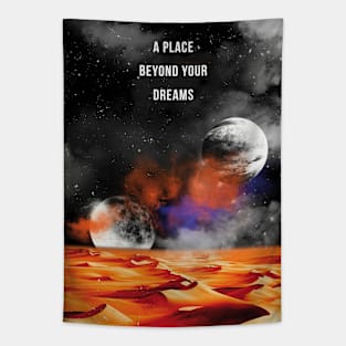 Dune retro travel art print Tapestry