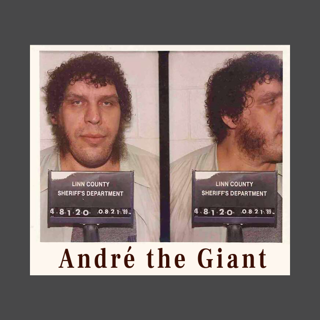 André the Giant Mug Shot Andre The Giant TShirt TeePublic
