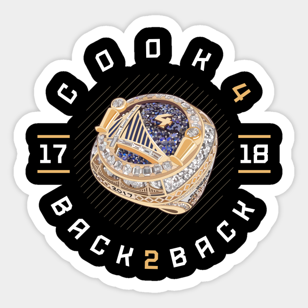 Quinn Cook 4 Back 2 Back Championship Ring 17 18 Quinn Cook Pegatina Teepublic Mx