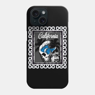 Surfing Skull California Phone Case