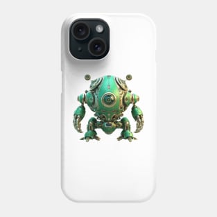 Steampunk Green Robot #5 Phone Case