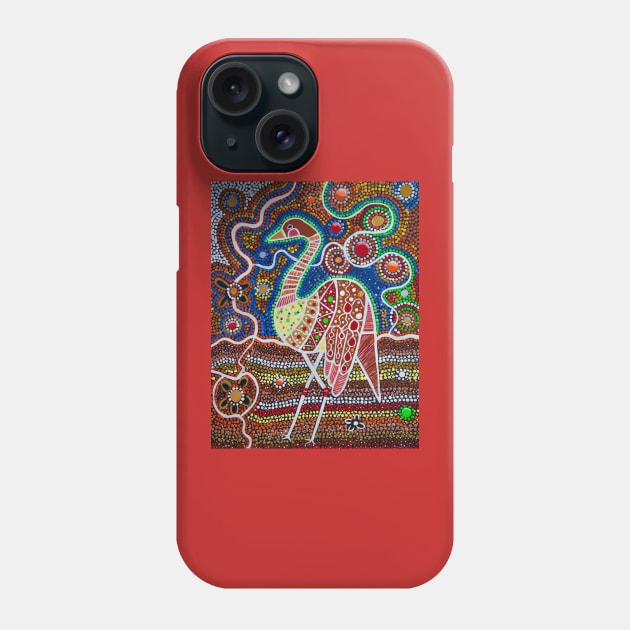 "Emu-In-The-Sky 2" Phone Case by kunjawildifeart