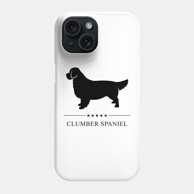 Clumber Spaniel Black Silhouette Phone Case by millersye