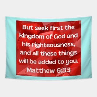 Bible Verse Matthew 6:33 Tapestry