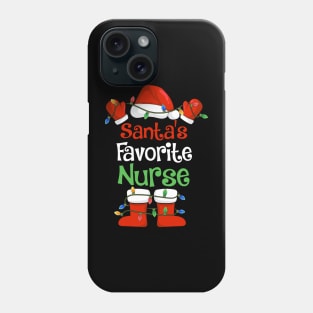 Santa's Favorite Nurse Funny Christmas Pajamas Phone Case