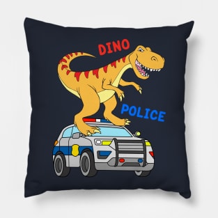 Police Car with Dinosaur Pillow