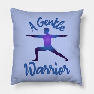 A Gentle Warrior Yoga Pose Pillow