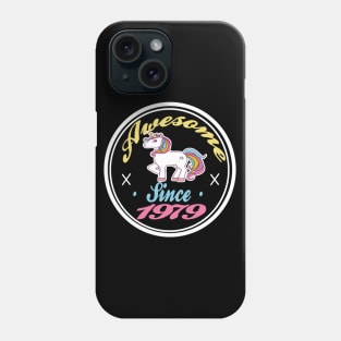 Awesome Since 1979 Funny 40th Birthday Unicorn Lover Gift Idea Phone Case