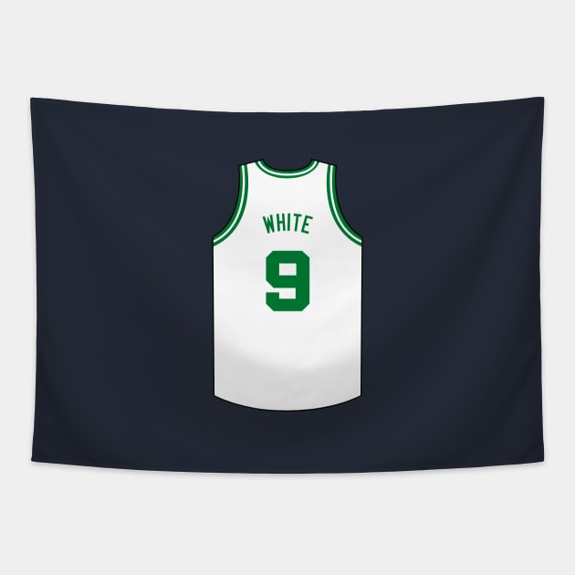 Derrick White Boston Jersey Qiangy Tapestry by qiangdade